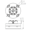 Mandril de torno manual com placa de base EDM MacroStd 3R-600.22